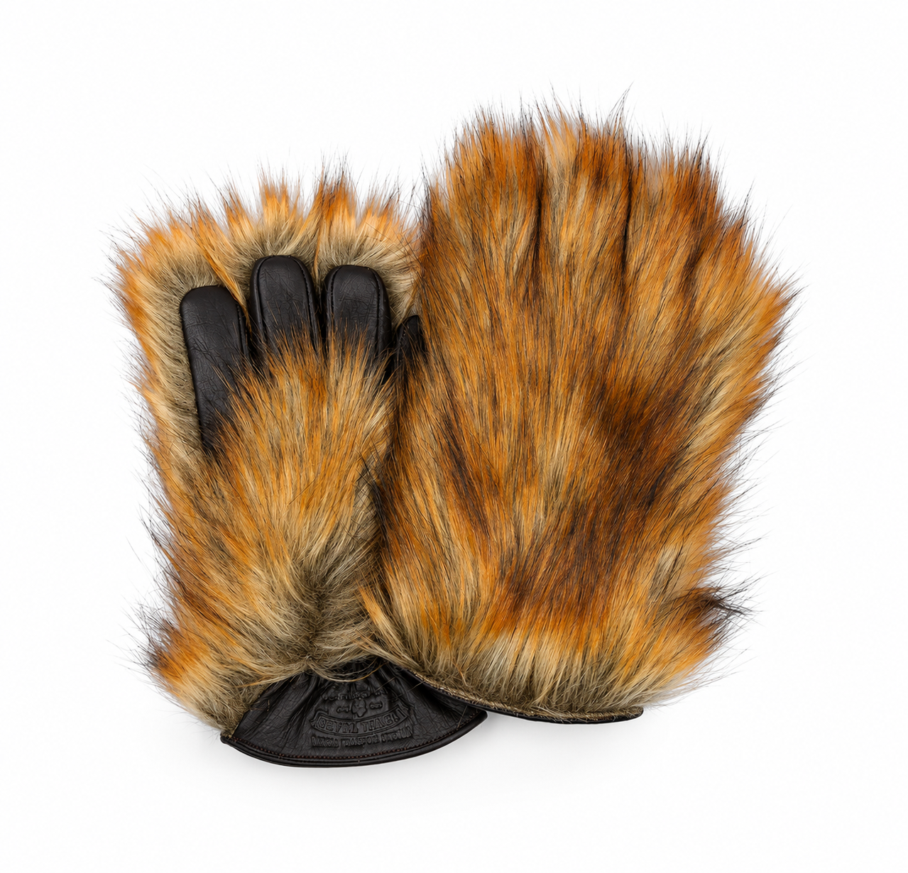 Genuine Leather + Faux Fur Fashion Gloves