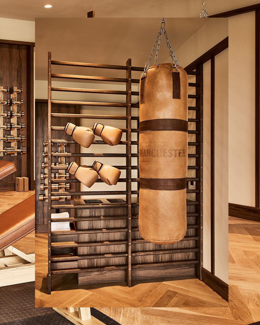 Luxury Leather Punching Bag & Gloves