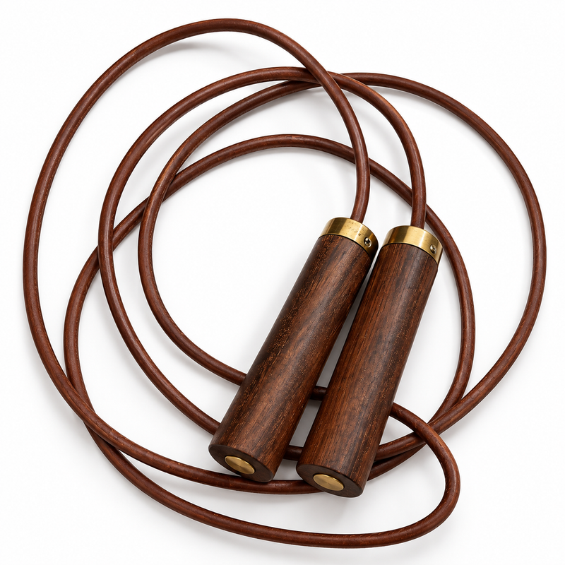 Luxury Timber & Leather Jump Rope