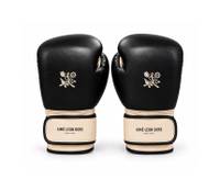 Luxury Black & Cream Leather Boxing Gloves