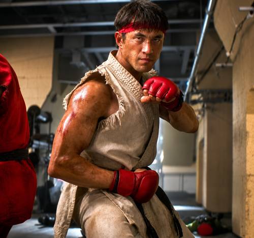 Premium Leather MMA Gloves for Street Fighter Movie