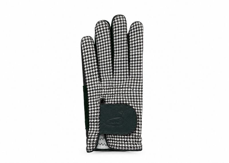 Premium Houndstooth Print Cabretta Golf Gloves